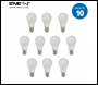 ENER-J LED Bulb- 10W GLS A60 LED Thermoplastic Lamp E27 6000K (PACK OF 10) - Code T519-10