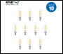 ENER-J LED Candle Light Bulbs 4W E14 Base, Warm White 2700K (Pack of 10pcs) - Code T536-10