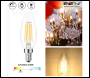 ENER-J LED Candle Light Bulbs 4W E14 Base, Warm White 2700K (Pack of 10pcs) - Code T536-10