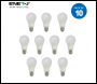 ENER-J LED Bulb- 12W GLS A60 LED Thermoplastic Lamp E27 4000K (PACK OF 10) - Code T544-10