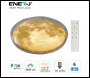 ENER-J 72W Double layer Moon Ceiling/Wall Light, Dimension:Φ 500mm x H 100mm, CCT & Dimming through Remote, IP20 - Code T599