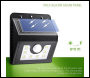 ENER-J SOLAR WALL LIGHT WITH PIR, 8PCS 2835 LED, 1.6W 200 LUMENS, BLACK HOUSING, IP65, 6000K (Pack of 2) - Code T701-2