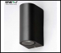 ENER-J Up-Down GU10 Fitting Wall Light Black Housing  - Code T703