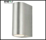 ENER-J Up-Down GU10 Fitting Wall Light Silver Housing - Code T704