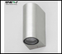 ENER-J Up-Down GU10 Fitting Wall Light Silver Housing - Code T704