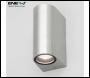 ENER-J Up-Down GU10 Fitting Wall Light Silver Housing - Code T704