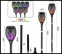 ENER-J Solar Garden RGB Light with Adjustable Spike, 4 pcs RGB, IP65 (Pack of 2) - Code T715-2