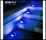 ENER-J 2 Pc Pack Solar Powered Decking or Pathway Garden Lights, 2 Colour Options - 6000K & BLUE - Code T723-2