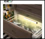 ENER-J Pack of 2 Rechargeable Motion Sensor Cabinet Lights, 10 LED with 2 Switch Modes, USB Charging, for Kitchen Wardrobe Closet - Code T727-2