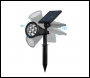 ENER-J 7W Solar Spike Garden Light, 1800 mAh battery, 5.5V 1.5W Solar Panel, IP44, 6000K (Pack of 2) - Code T730-2