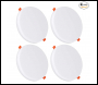 ENER-J 12W Frameless Recessed-Surface Super LED Panel, 105mm, Round, 3000K PACK OF 4 - Code T820-4