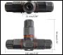 ENER-J Waterproof inline IP68 Cable Splitter - Code T951