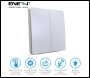 ENER-J 2 Gang Wireless Kinetic Switch (white body) + 500W*2 RF Dual Receiver - Code WS1025+WS1040