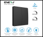 ENER-J 2 Gang Wireless Kinetic Switch (Black Finish) + 2 x 500W RF Receiver - Code WS1045+WS1016(2)