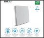 ENER-J 2 Gang Wireless Kinetic Switch, Silver + 2 units of 500W RF Receiver - Code WS1051XS+WS1055X(2)