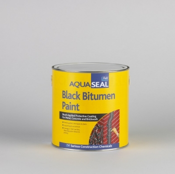 AQUASEAL BITUMEN PAINT - Brush Applied Protective Coating For Metal, Concrete And Brickwork - Black - 1LTR (per 12)