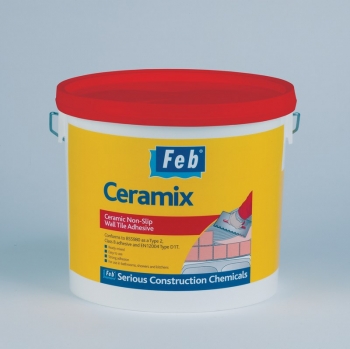 FEB CERAMIX - Ceramic Non-Slip Wall Tile Adhesive - Off White/Buff - 7.5KG