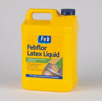 FEBFLOR LATEX LIQUID - Levelling & Smoothing Compound - Clear - 5LTR (per 4)