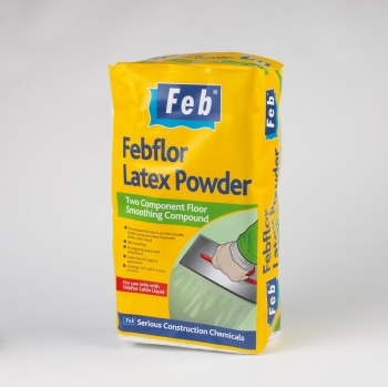 FEBFLOR LATEX POWDER - Two Component Floor Smoothing Compound - Grey - 20KG