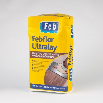 FEBFLOR ULTRALAY - Heavy Duty Universal Levelling & Resurfacing Compound - Grey - 20KG