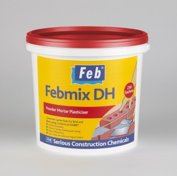 FEBMIX DH - Powder Mortar Plasticiser - Brown Powder - 250 Sachets