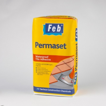 FEB PERMASET - Waterproof Tile Adhesive - Grey - 20KG