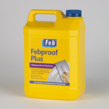 FEBPROOF PLUS - Waterproofer & Plasticiser - Amber - 25LTR
