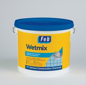 FEB WETMIX - Waterproof Ceramic Wall Tile Adhesive - Off White/Buff - 3.5KG