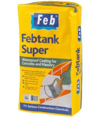 Febtank Super Waterproof Coating For Concrete And Masonry Grey 20kg