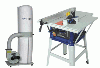 Fox F36-522 10 inch  (254mm) Table Saw & Fox F50-842 Dust Extractor - 2hp Special Deal (240 Volt Only)