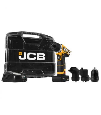 JCB 12V 4 in 1 Drill Driver 2.0Ah Batteries in W-Boxx 102 Power Tool Case - Code 21-12TPK2-WB-2