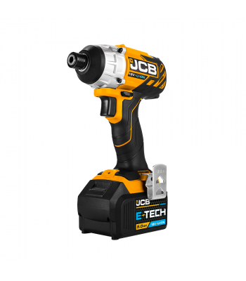 JCB 18V Brushless Impact Driver with 5.0Ah Lithium-ion battery and 2.4A charger - Code 21-18BLID-5X-B
