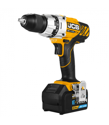 JCB 18V Drill Driver with 5.0Ah Lithium-ion battery and 2.4A charger - Code 21-18DD-5XB