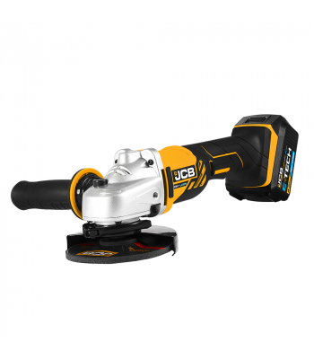 JCB 18V Angle Grinder with 2x 4.0Ah Lithium-ion battery and 2.4A charger in L-Boxx 136 Power Tool Case - Code JCB-18AG-4