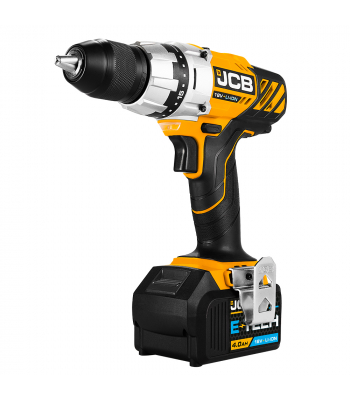 JCB 18V Drill Driver with 4.0Ah Lithium-ion battery and 2.4A charger - Code JCB-18DD-4XB