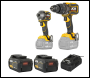 JCB Pro 18V Kit, 160Nm Combi Drill, 230Nm Impact Driver, 2x 5.0Ah Batteries & 4.5A Fast Charger (in Carry Case) - Code JCB-18PKIT-3
