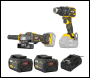 JCB Pro 18V Pro, 75Nm Combi Drill, 115mm Angle Grinder, 2x 5.0Ah Li-ion Batteries & 4.5A Fast Charger (with Soft Tool Bag) - Code JCB-18PKIT-4