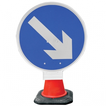 JSP 750mm Black Portacone Sign � Arrow Right (per 5 pack)