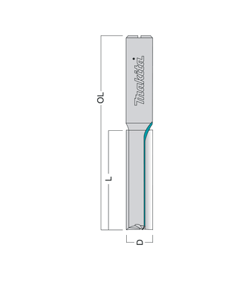 Makita P-77338 Straight Double Flute Tct