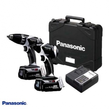 Panasonic EYC108LR31 14.4v Cordless Impact Driver & Combi Hammer Drill + 2 Lithium Ion Batteries 3.3Ah