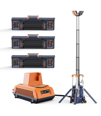 Power2Go TL-500-5.3 Portable Rechargeable LED Work Light Tower Kit - Code XPTG-TL-500-5.3FP