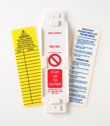 Scafftag Podium Tag (box of 10)