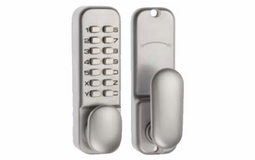 Sterling S2240 Push Button Digital Lock - Key Override Satin Chrome - Code S2240