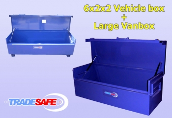 TradeSafe TS 6 x 2 x 2 Vehicle Box & TradeSafe TS 250 Large Vanbox Twin Pack ~ Ideal For Large Van Security