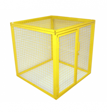 SED Gas Bottle Storage Cage - 2.0m x 2.0m x 2.0m Gas Cage - c/w Highly Flammable Sign