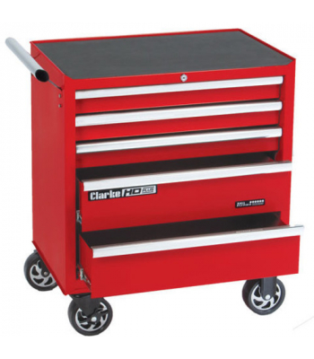 Clarke CBB215C HD Plus 30 inch  Red 5 Drawer Mobile Cabinet 7638052