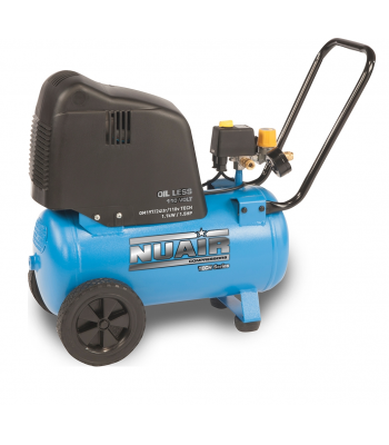 NUAIR Reciprocating Piston Air Compressors - OM197/24Lt TECH 1.1kW/1.5Hp 110V with Plug