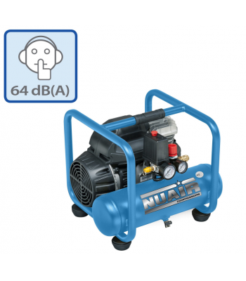 NUAIR Reciprocating Piston Air Compressors - Roll Cage OL244 6Lt Receiver