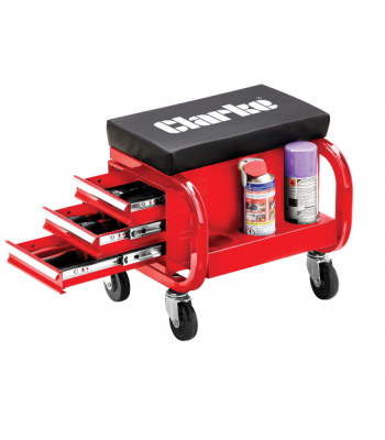 Clarke CMUS3 Mechanics' Utility Seat with 3 Drawer Tool Box