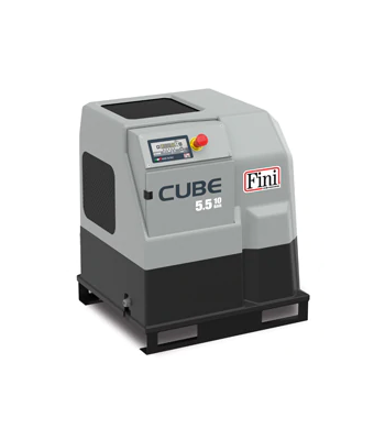 Fini Cube 5.5-10 Floor Mounted Direct Drive Screw Compressor 5.5kw 400V 24.9 CFM 10 Bar - V51PE92FNM443